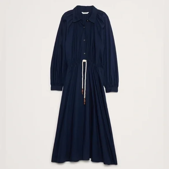 NWT! Banana Republic Cotton Poplin Midi Shirt Dress - Picture 4 of 8